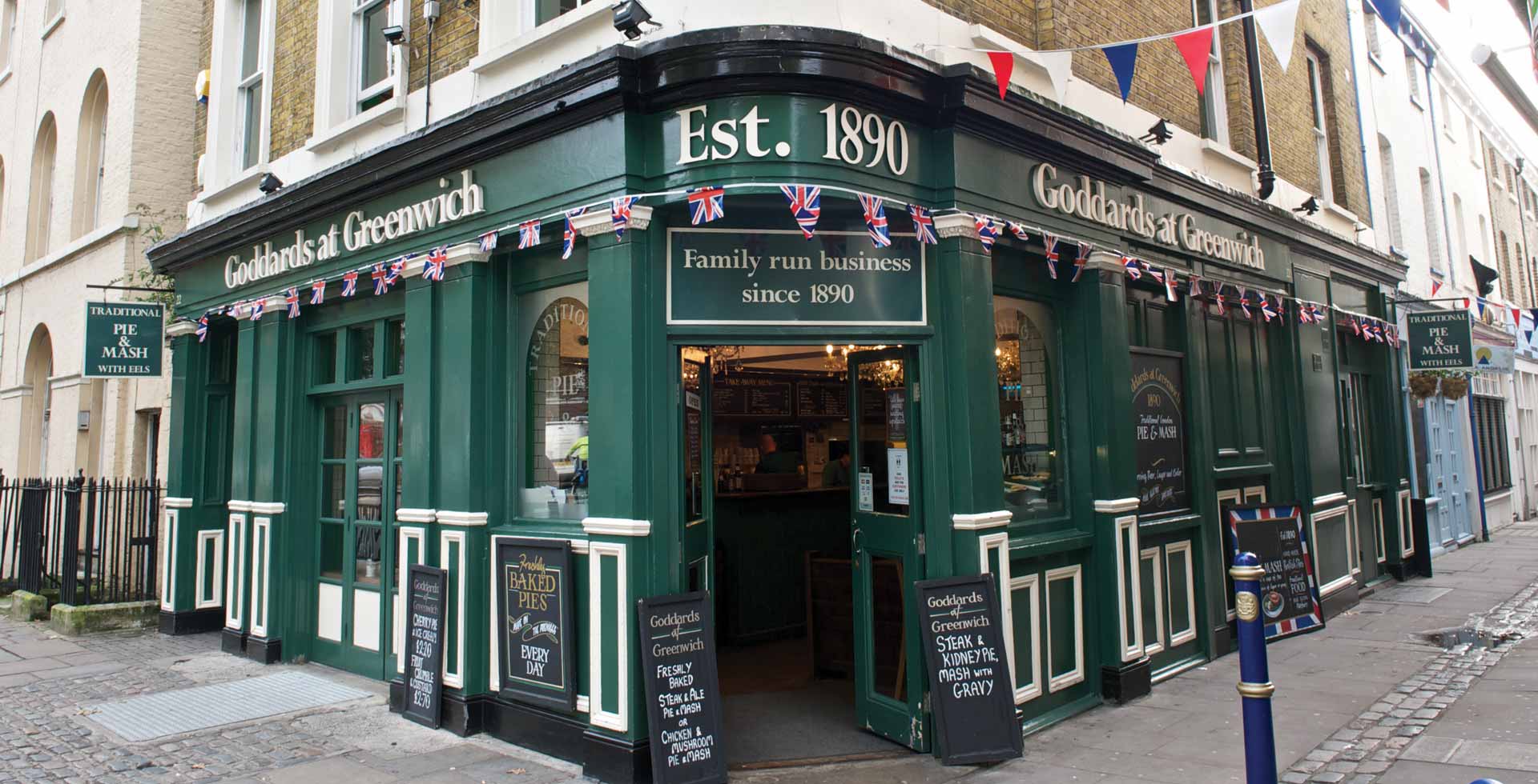 Goddards at Greenwich Traditional pie and mash Greenwich